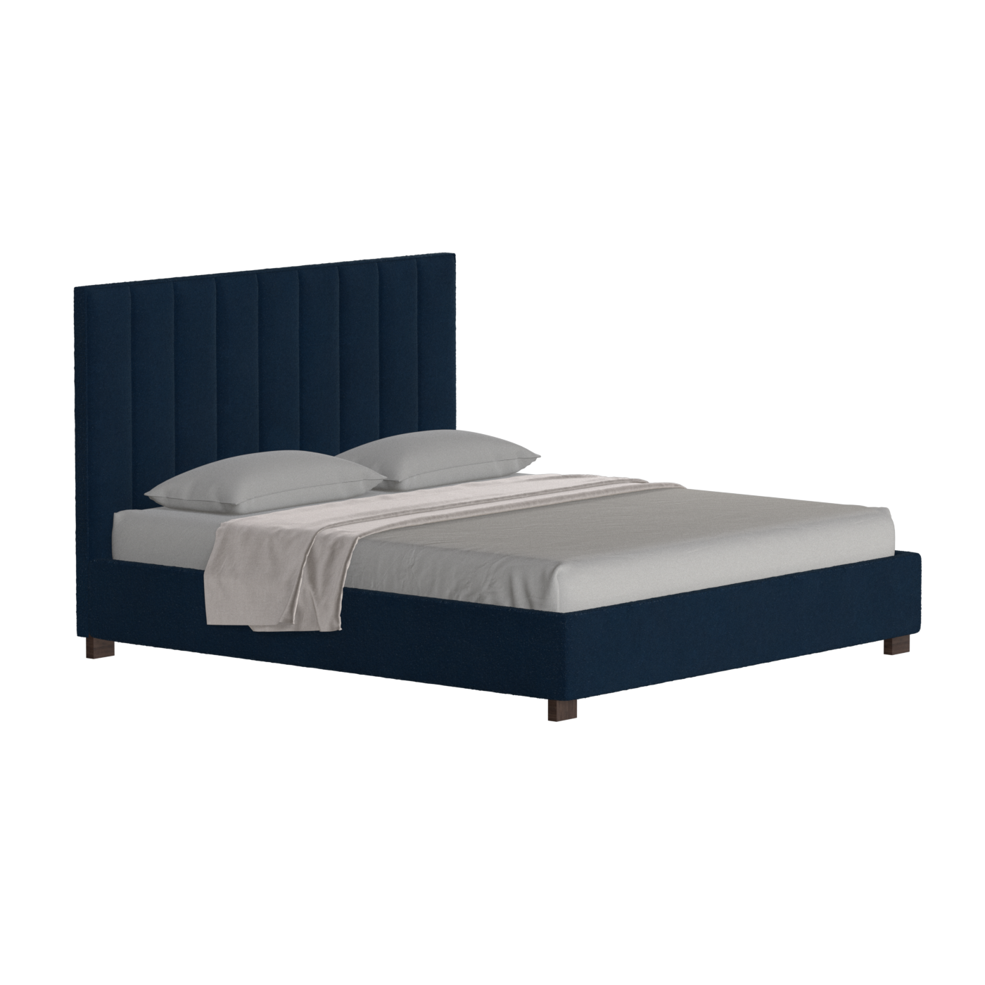 Ava High Headboard Bed in Luxe Fabric