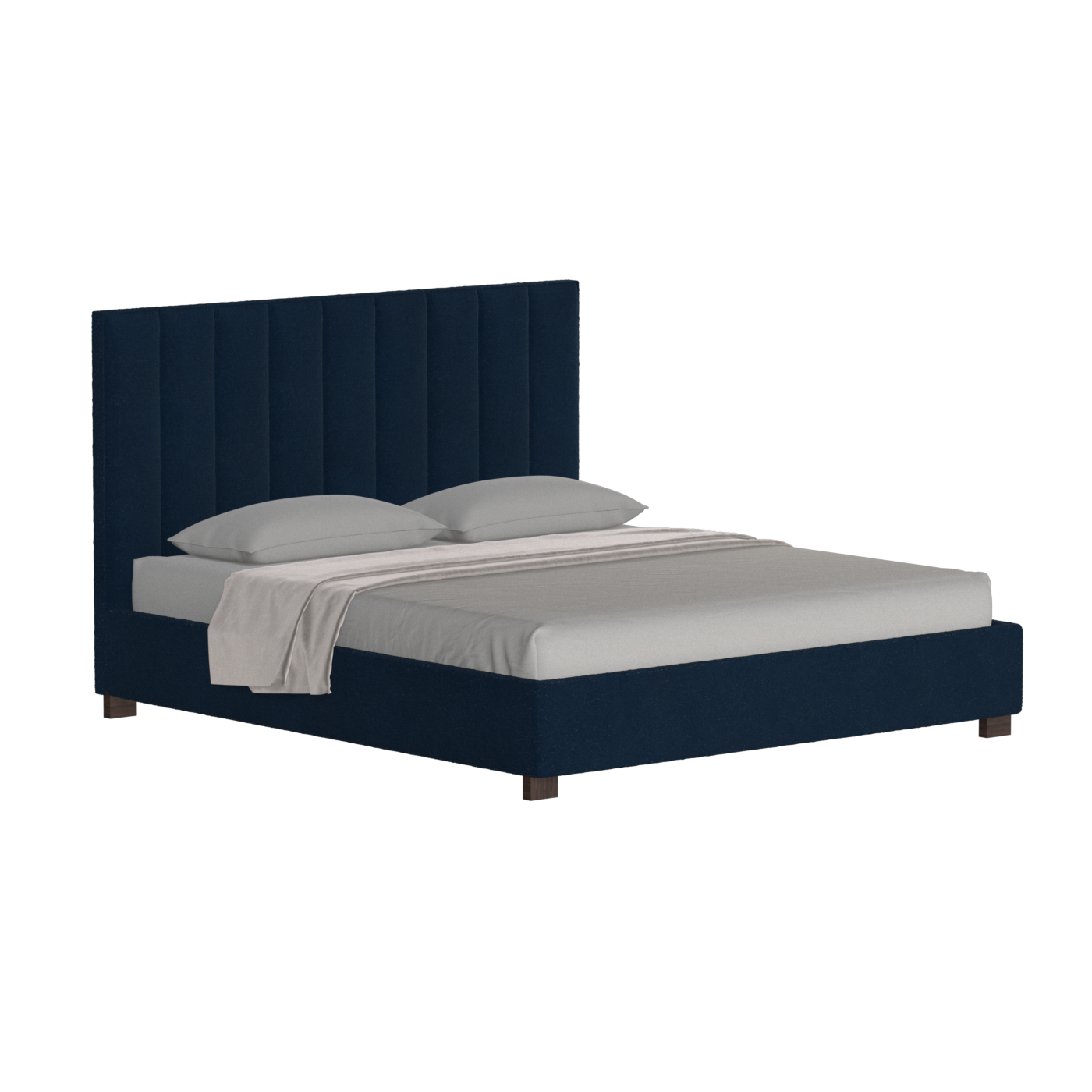 Ava High Headboard Bed in Luxe Fabric