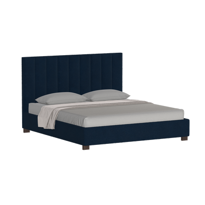 Ava High Headboard Bed in Luxe Fabric