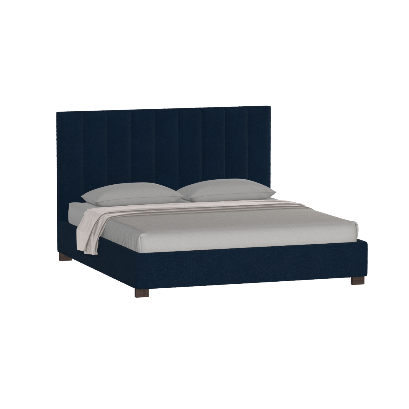 Ava High Headboard Bed in Luxe Fabric