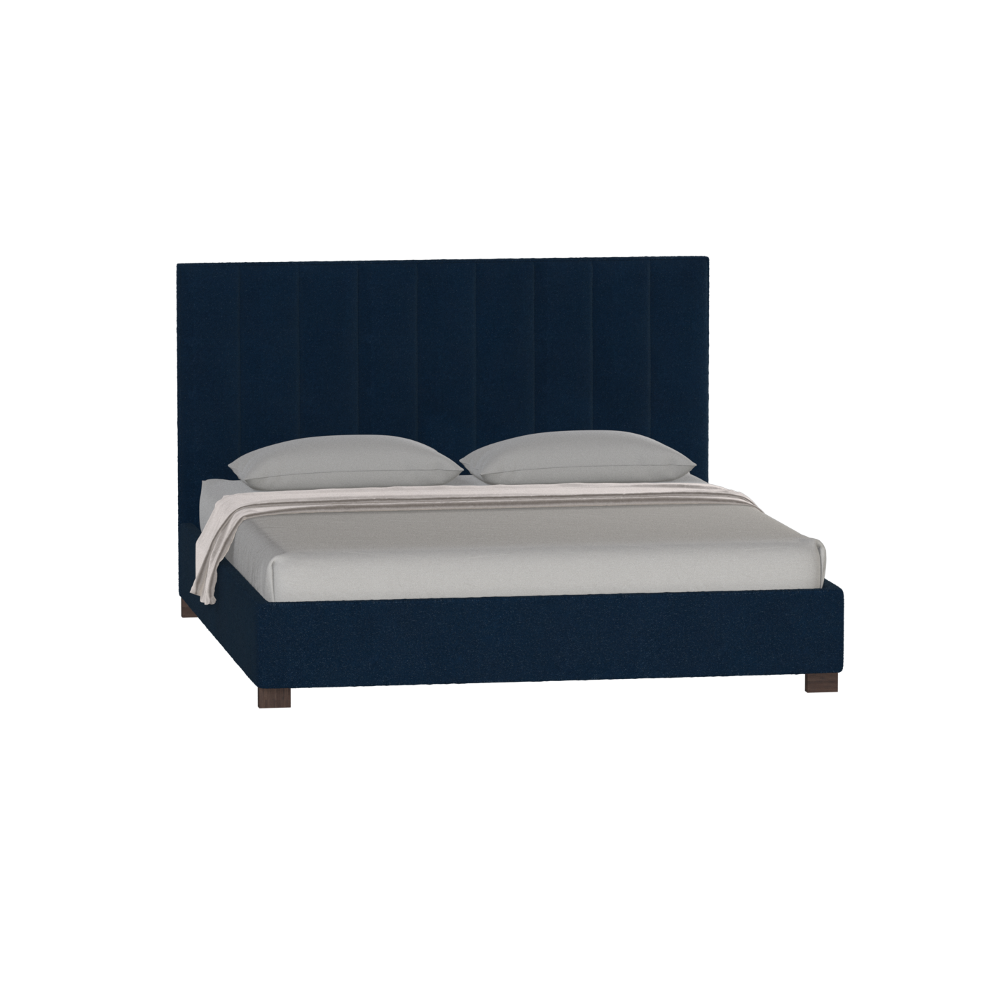 Ava High Headboard Bed in Luxe Fabric
