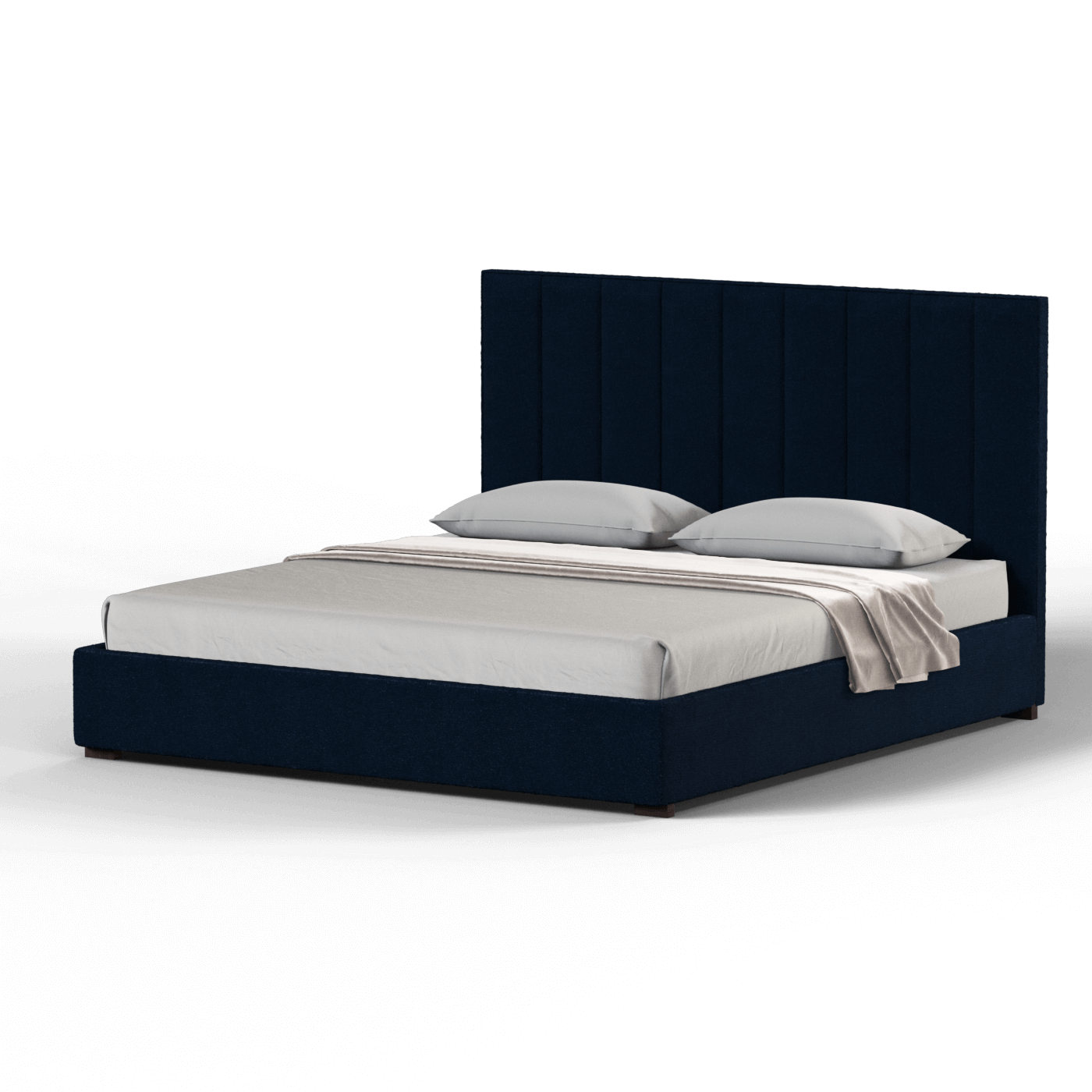 Ava High Headboard Bed in Luxe Fabric