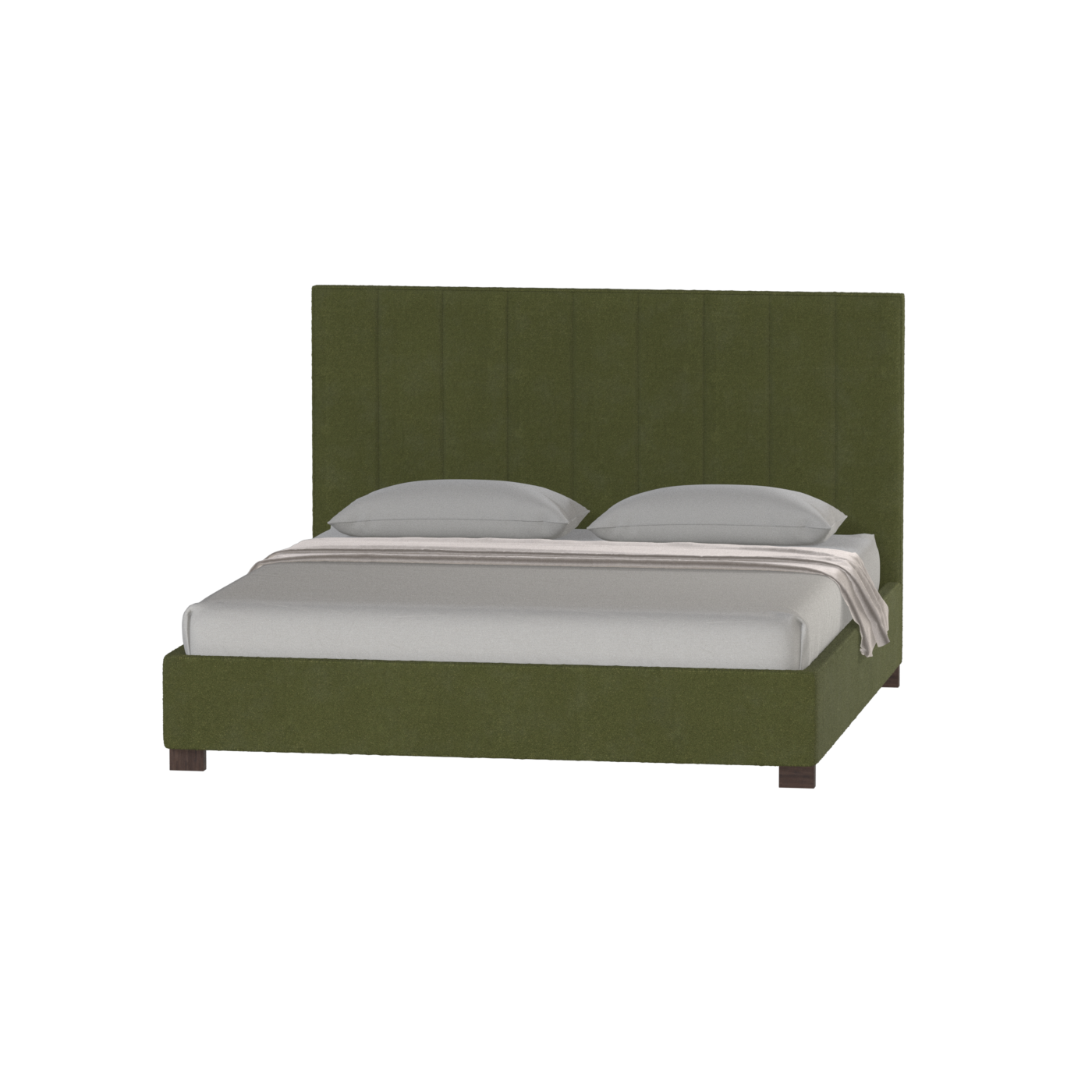 Ava High Headboard Bed in Luxe Fabric