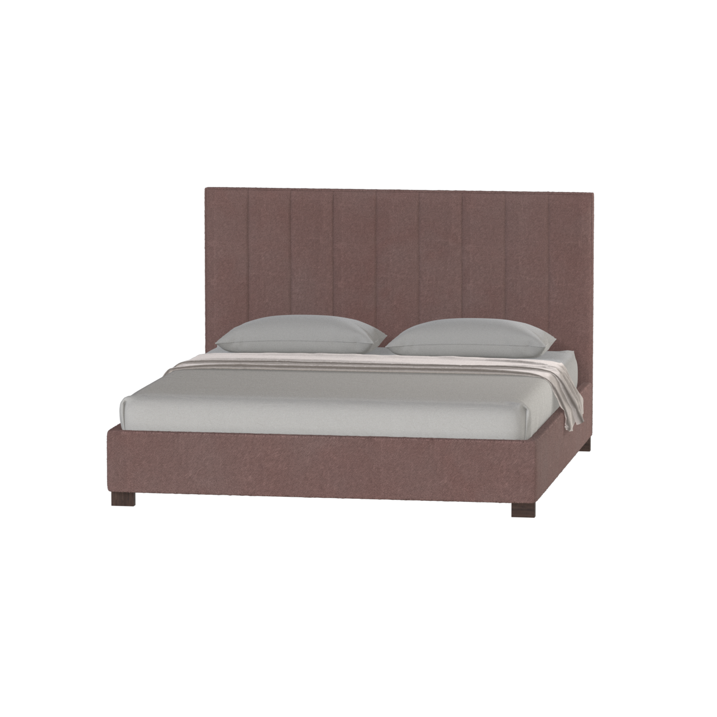 Ava High Headboard Bed in Luxe Fabric