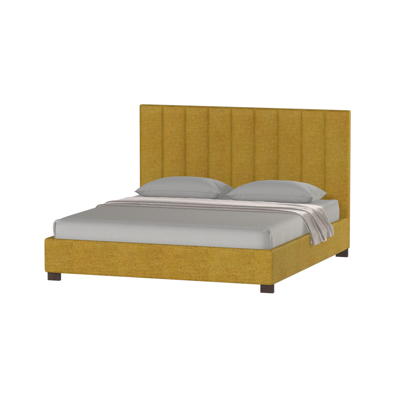 Ava High Headboard Bed in Luxe Fabric