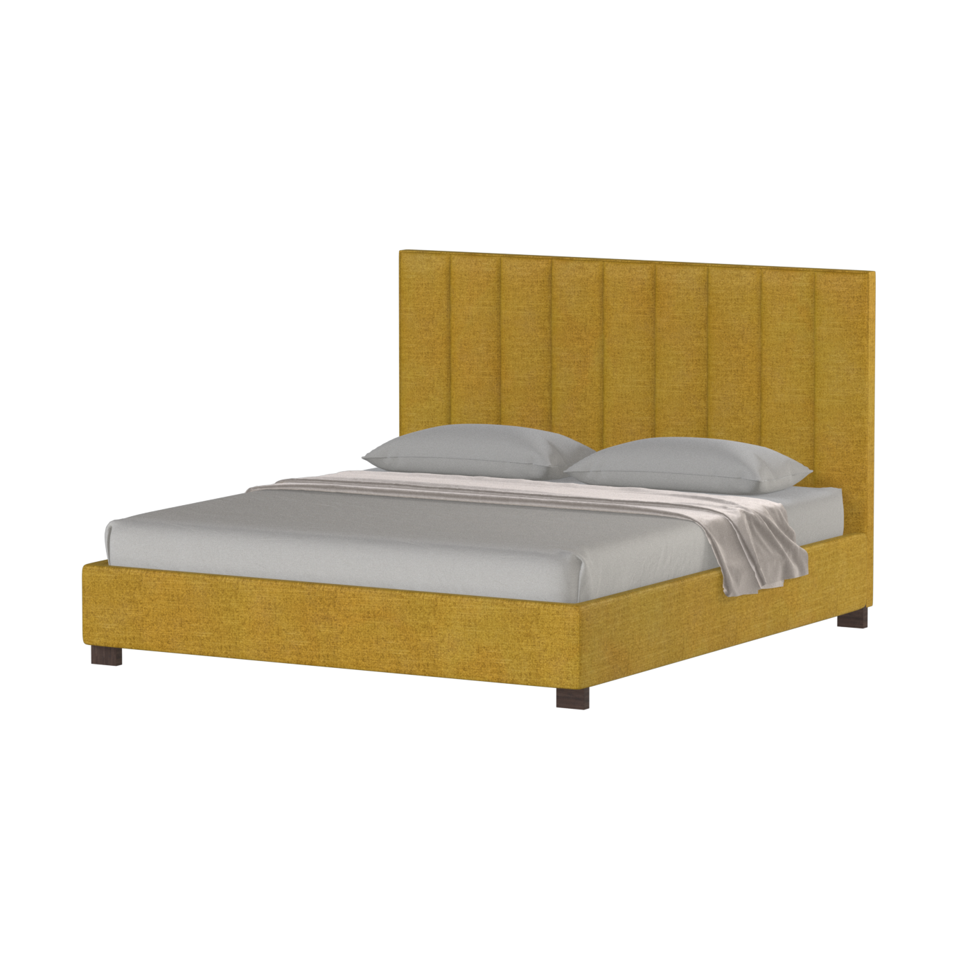 Ava High Headboard Bed in Luxe Fabric