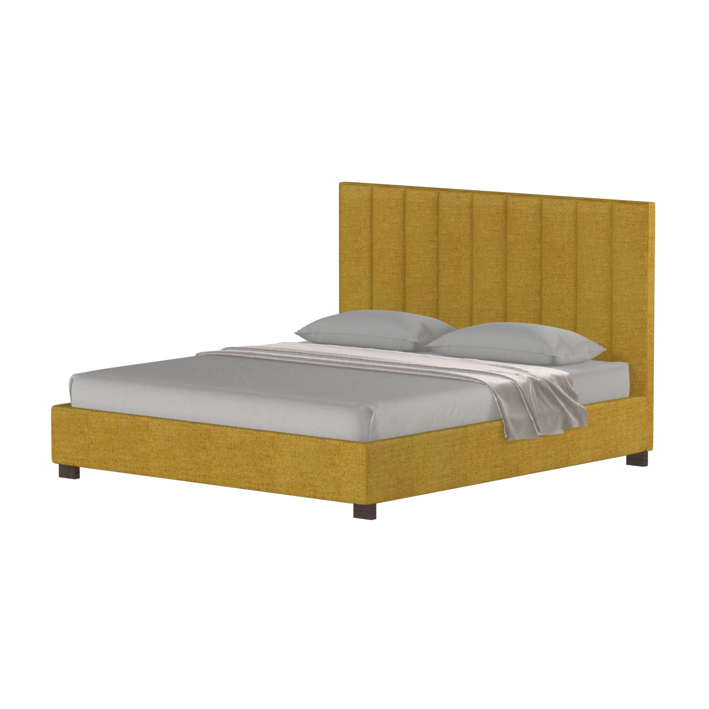 Ava High Headboard Bed in Luxe Fabric