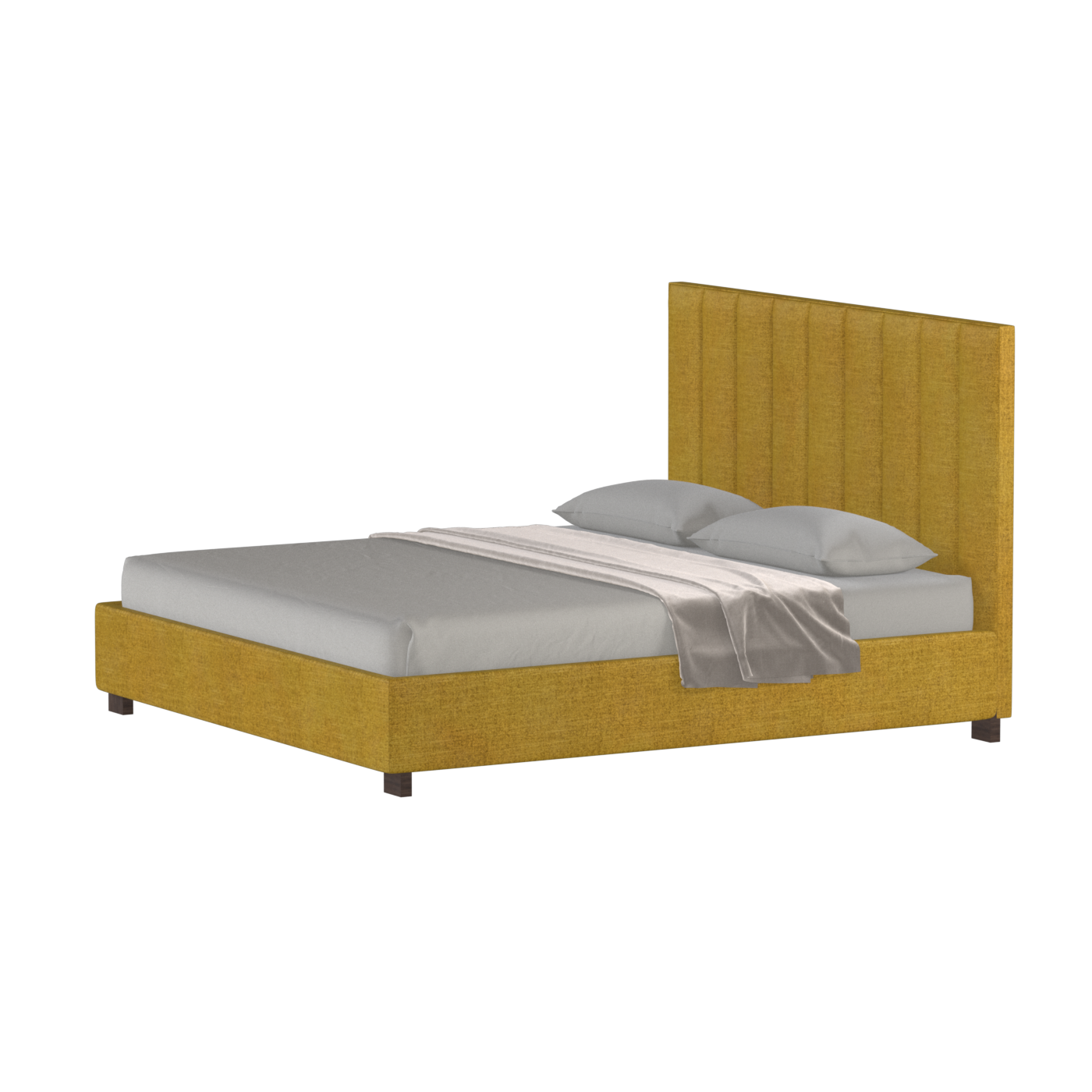 Ava High Headboard Bed in Luxe Fabric