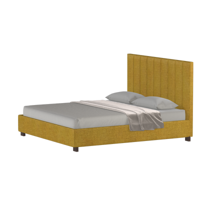 Ava High Headboard Bed in Luxe Fabric