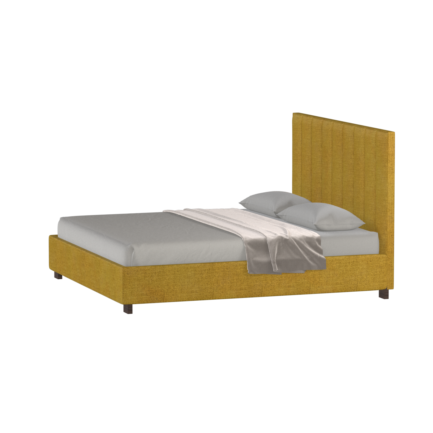 Ava High Headboard Bed in Luxe Fabric