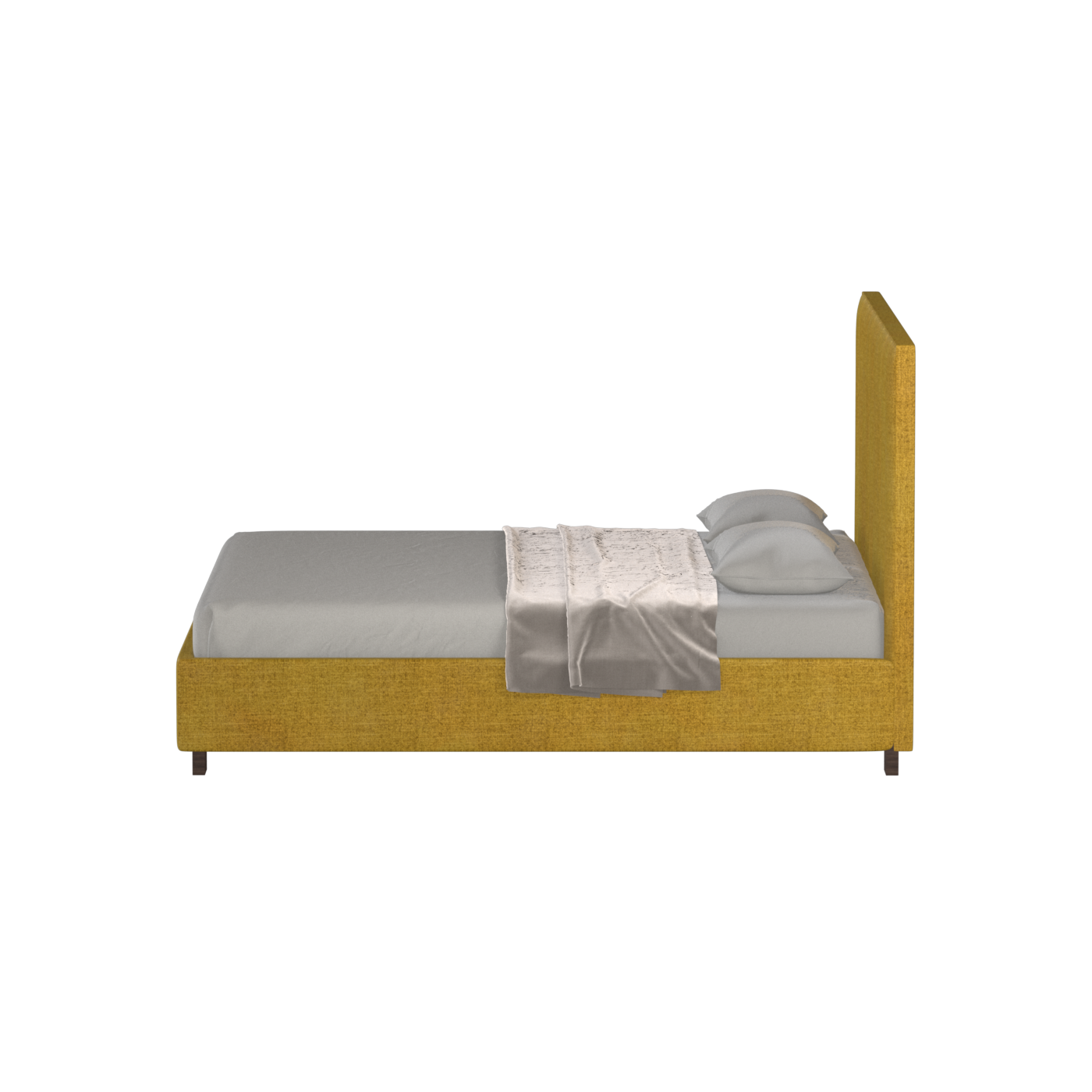 Ava High Headboard Bed in Luxe Fabric