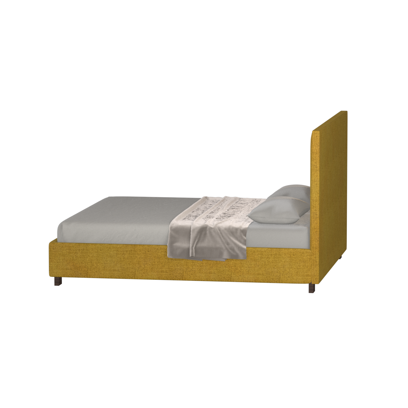 Ava High Headboard Bed in Luxe Fabric