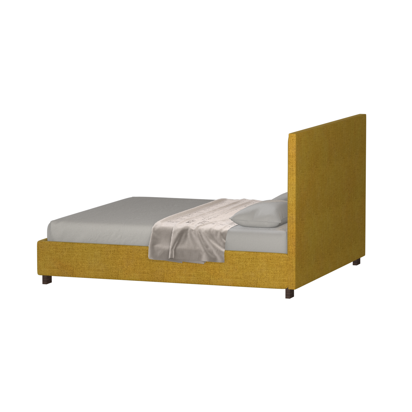 Ava High Headboard Bed in Luxe Fabric