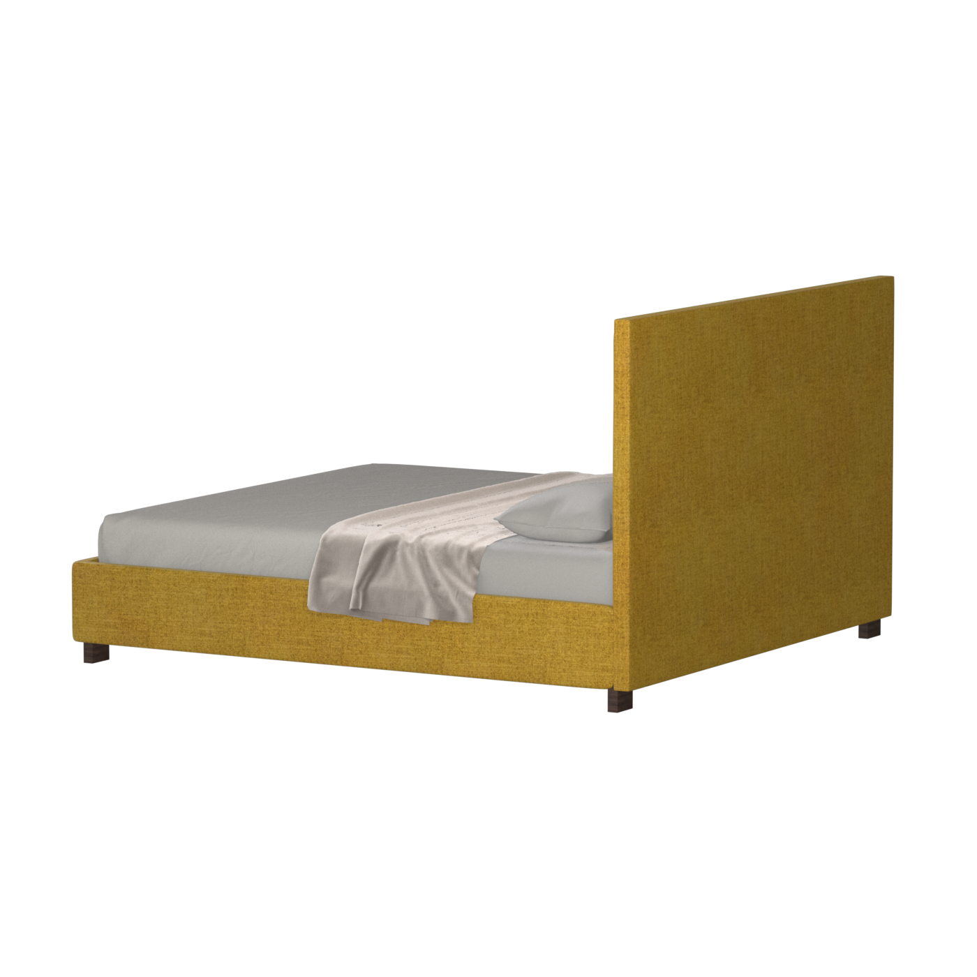Ava High Headboard Bed in Luxe Fabric