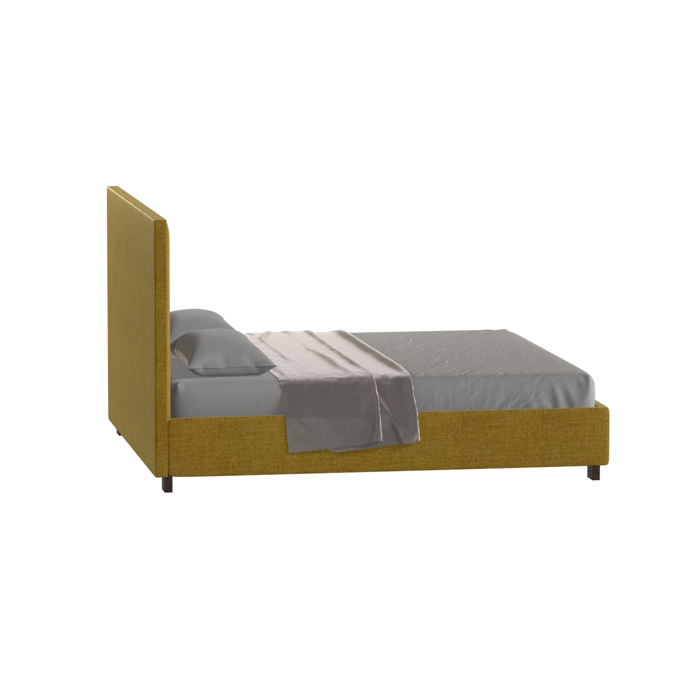 Ava High Headboard Bed in Luxe Fabric