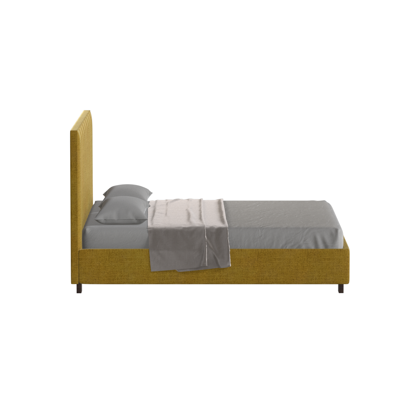Ava High Headboard Bed in Luxe Fabric