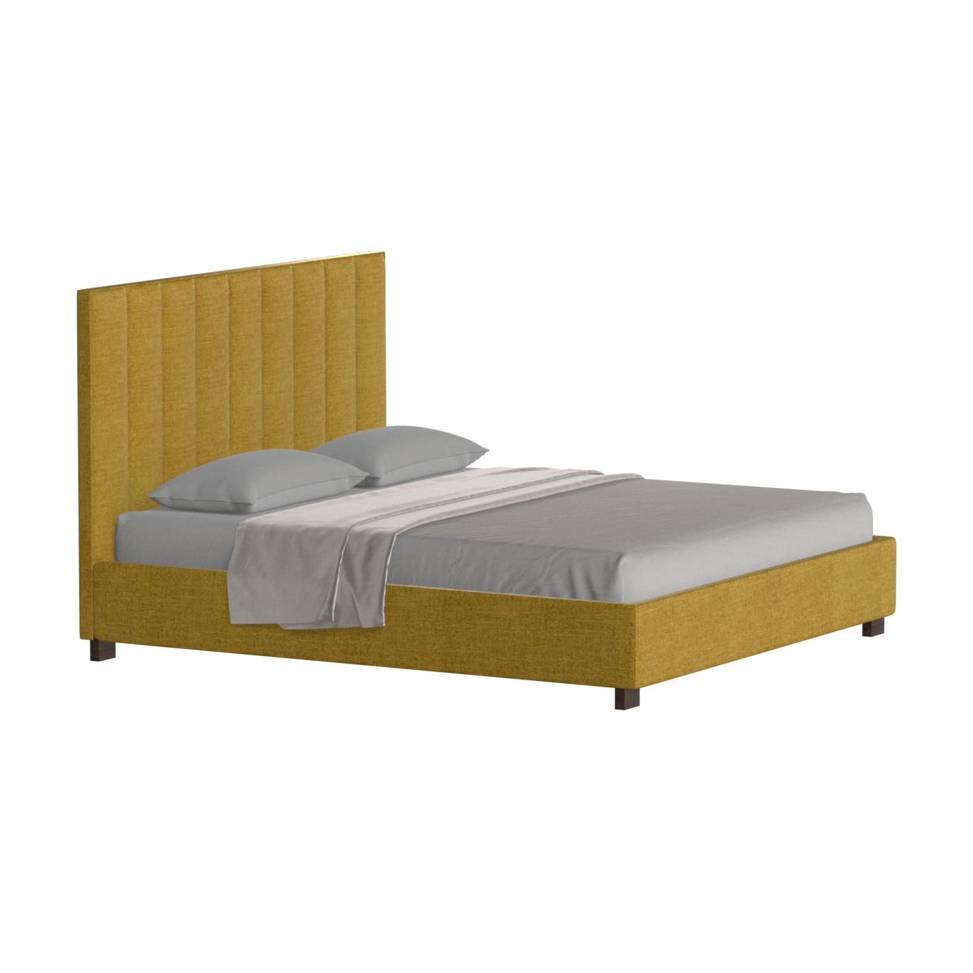 Ava High Headboard Bed in Luxe Fabric