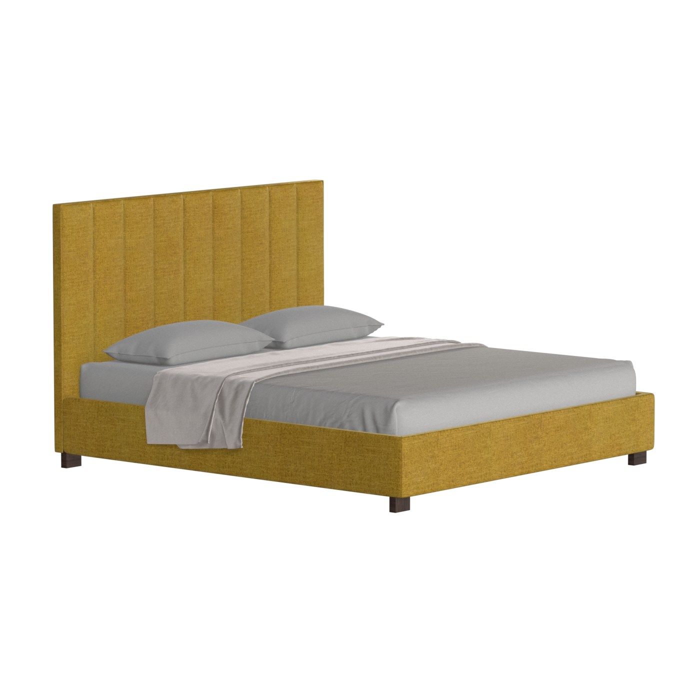 Ava High Headboard Bed in Luxe Fabric