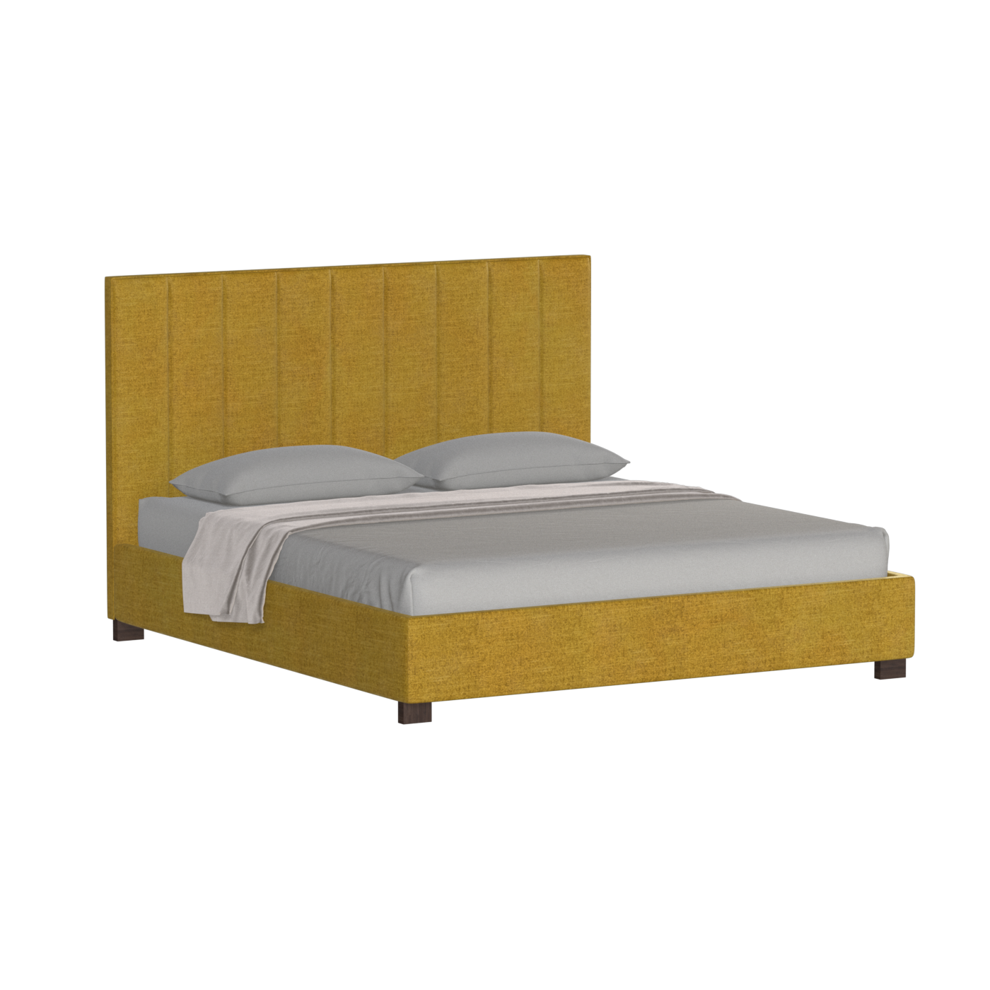 Ava High Headboard Bed in Luxe Fabric