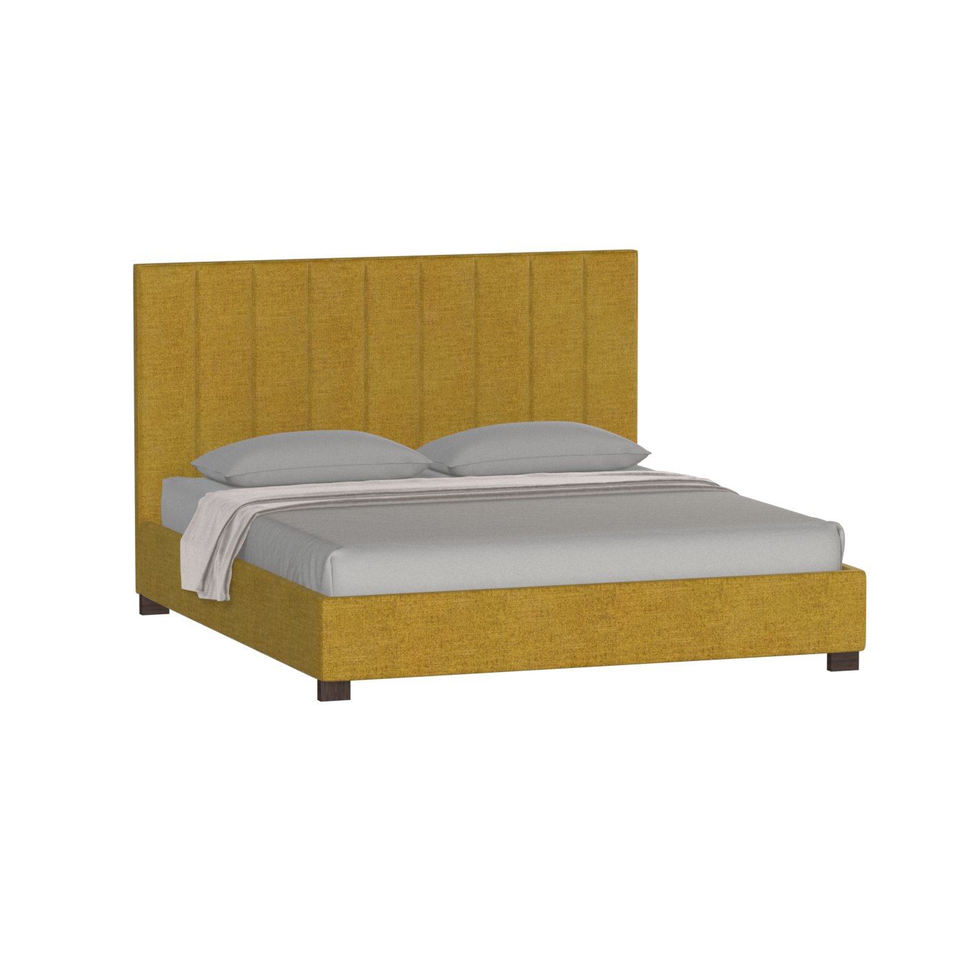 Ava High Headboard Bed in Luxe Fabric