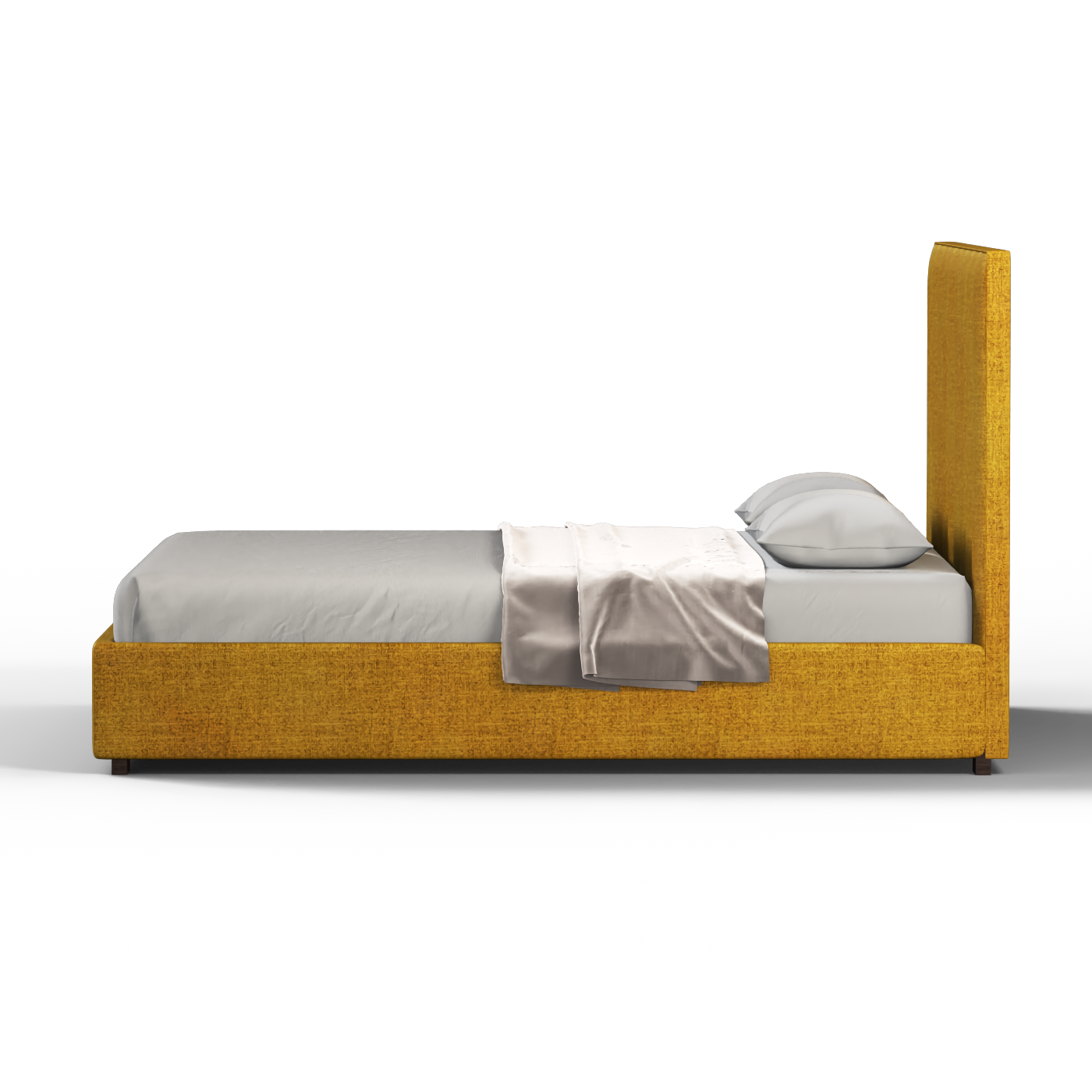 Ava High Headboard Bed in Luxe Fabric