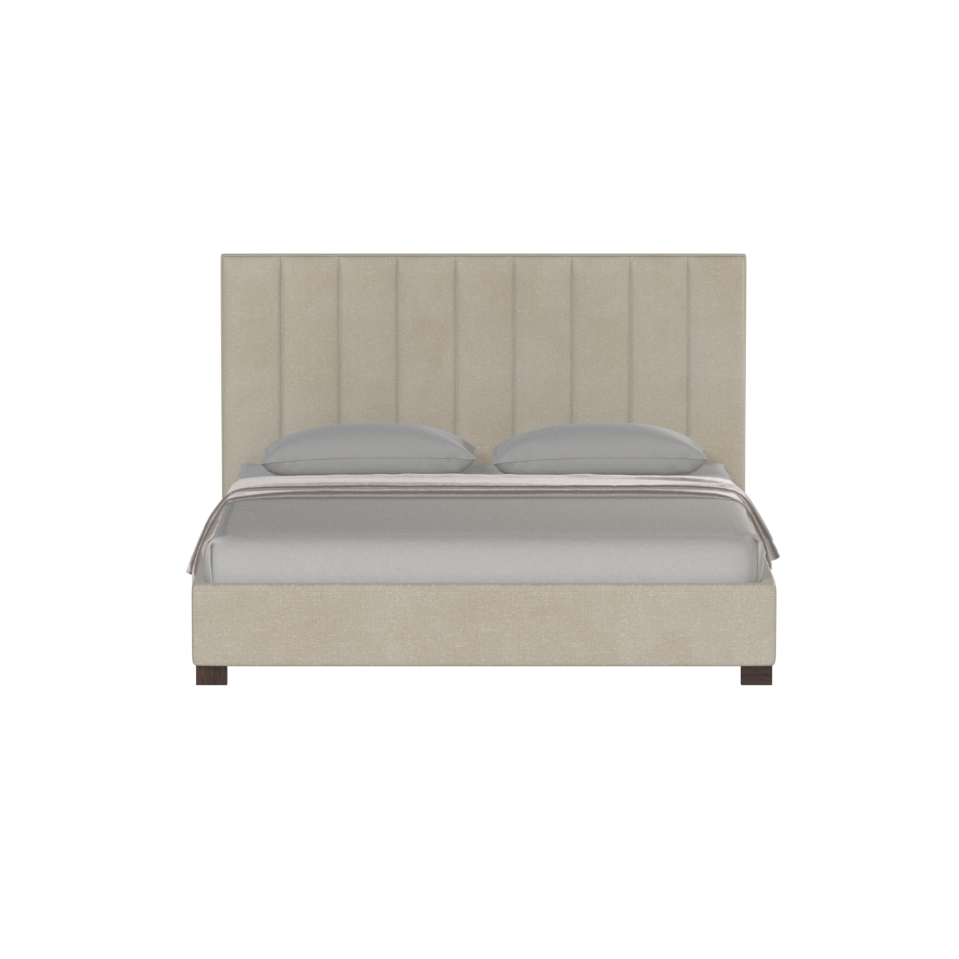 Ava High Headboard Bed in Luxe Fabric