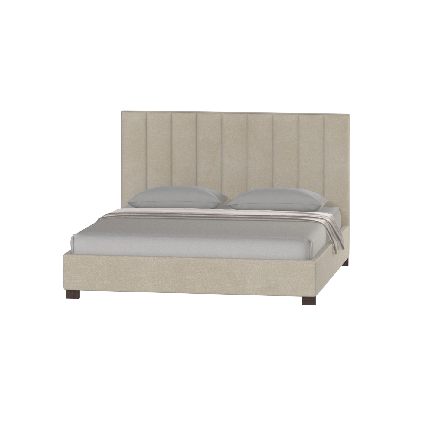 Ava High Headboard Bed in Luxe Fabric