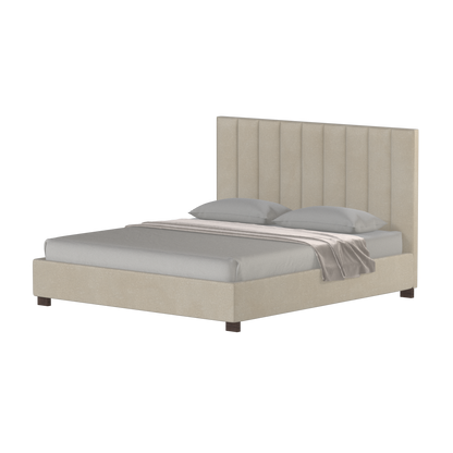 Ava High Headboard Bed in Luxe Fabric