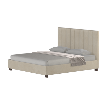 Ava High Headboard Bed in Luxe Fabric