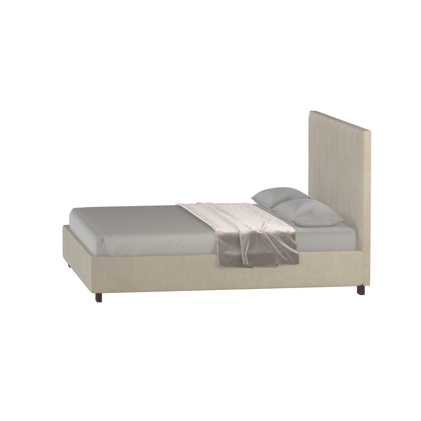 Ava High Headboard Bed in Luxe Fabric
