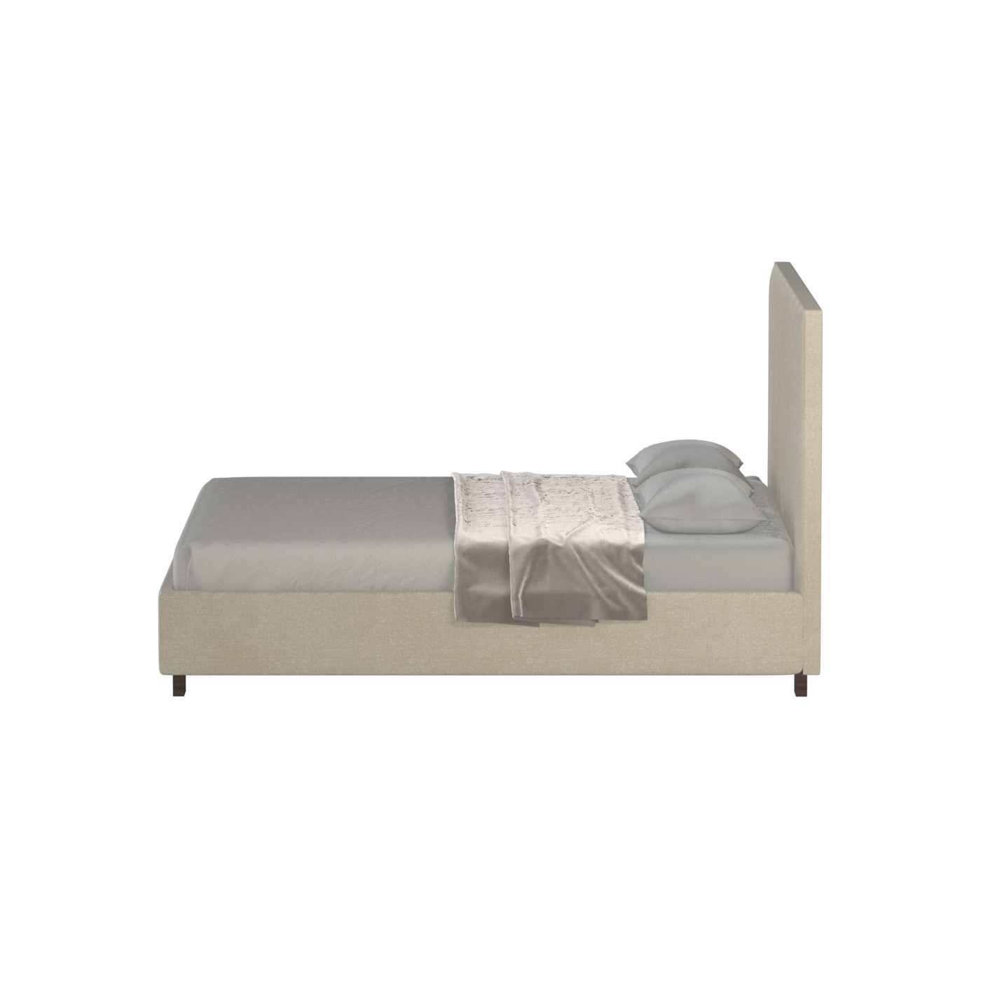Ava High Headboard Bed in Luxe Fabric