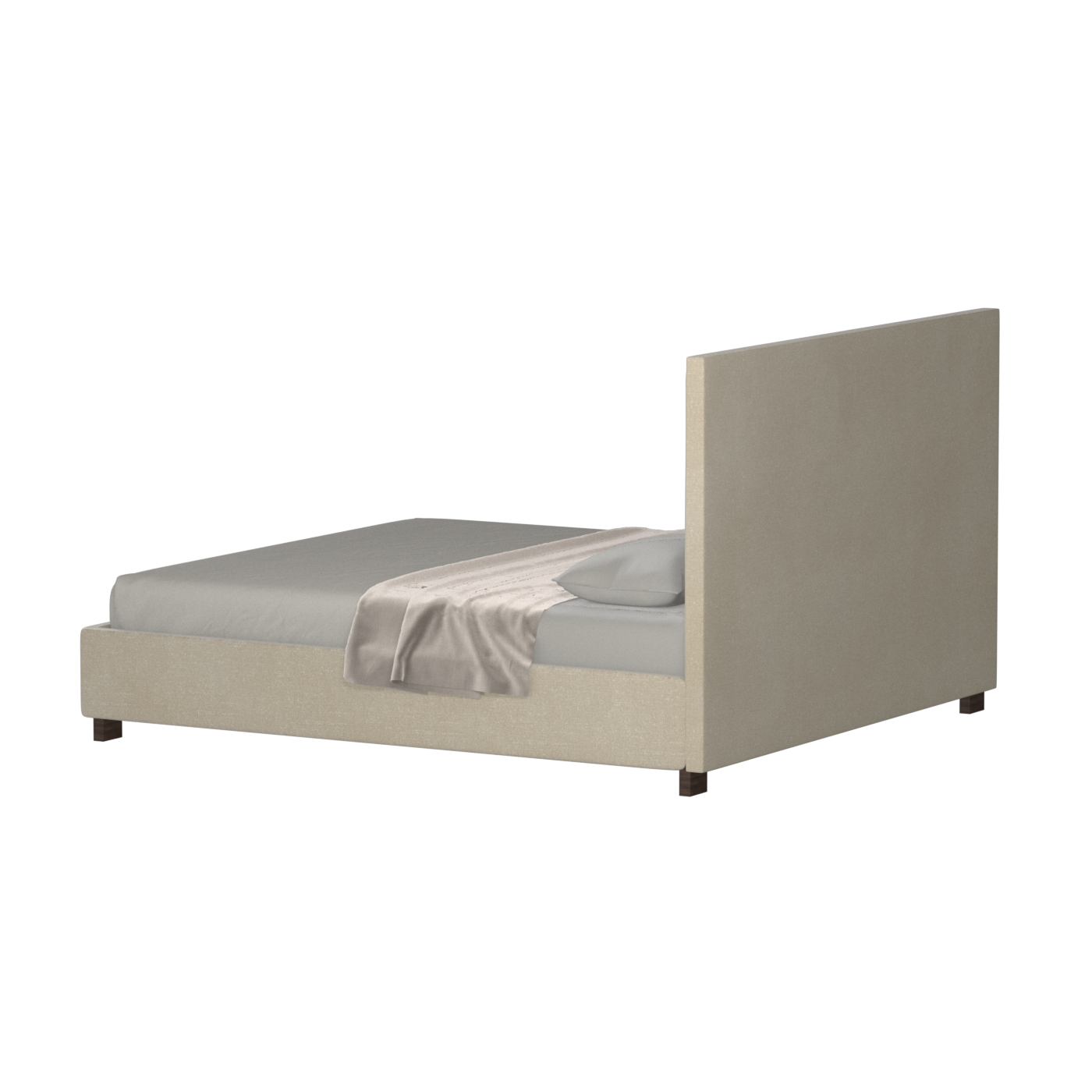 Ava High Headboard Bed in Luxe Fabric