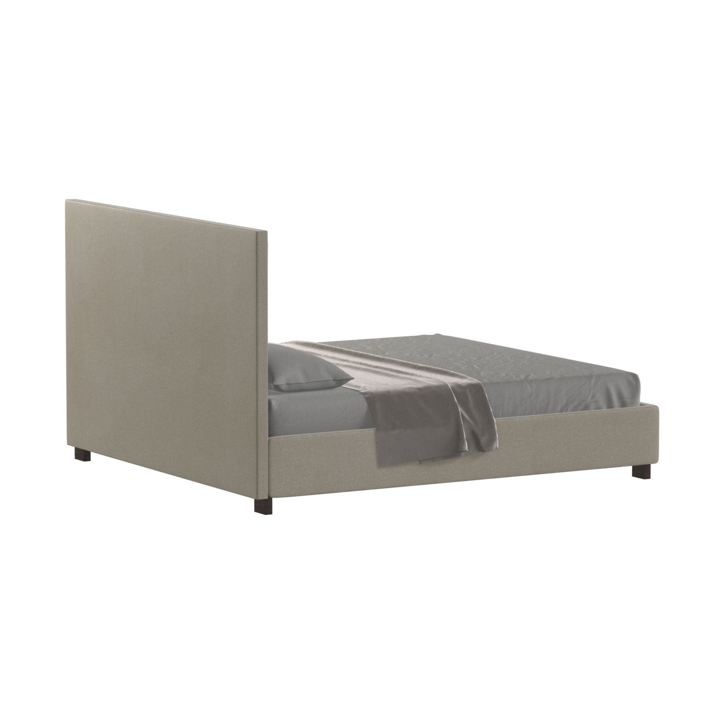 Ava High Headboard Bed in Luxe Fabric