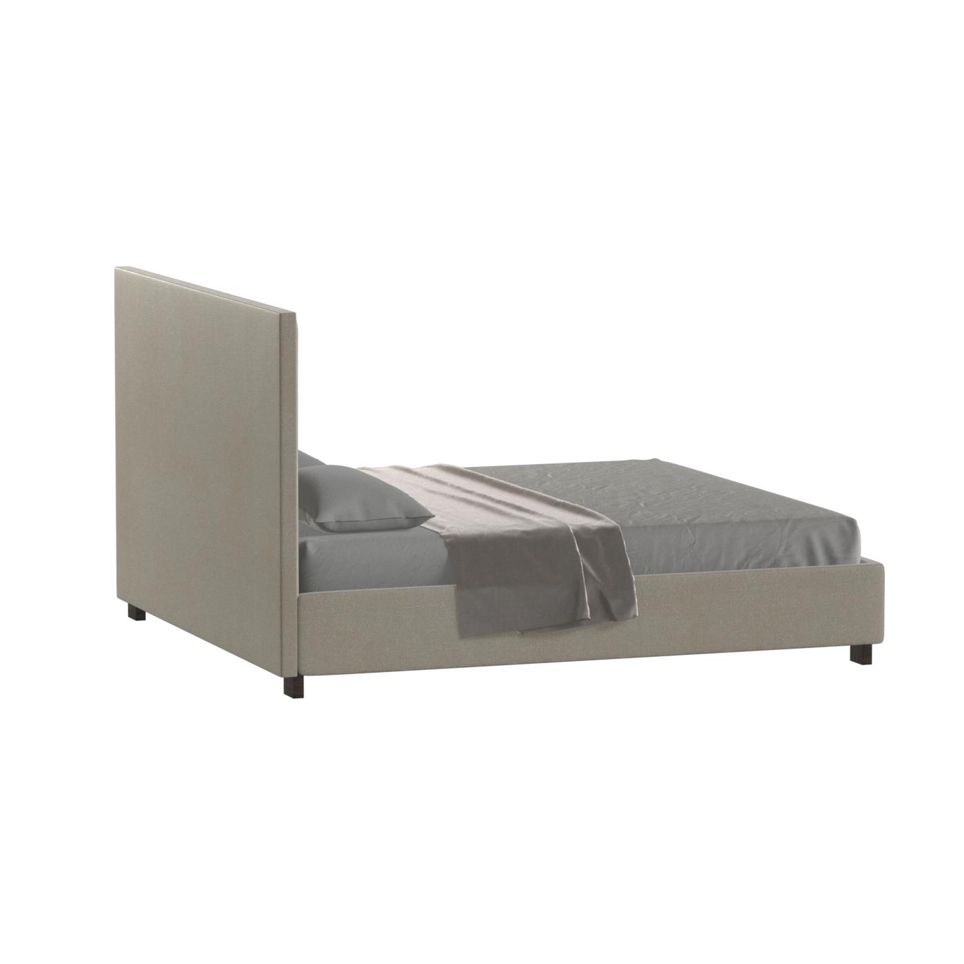 Ava High Headboard Bed in Luxe Fabric