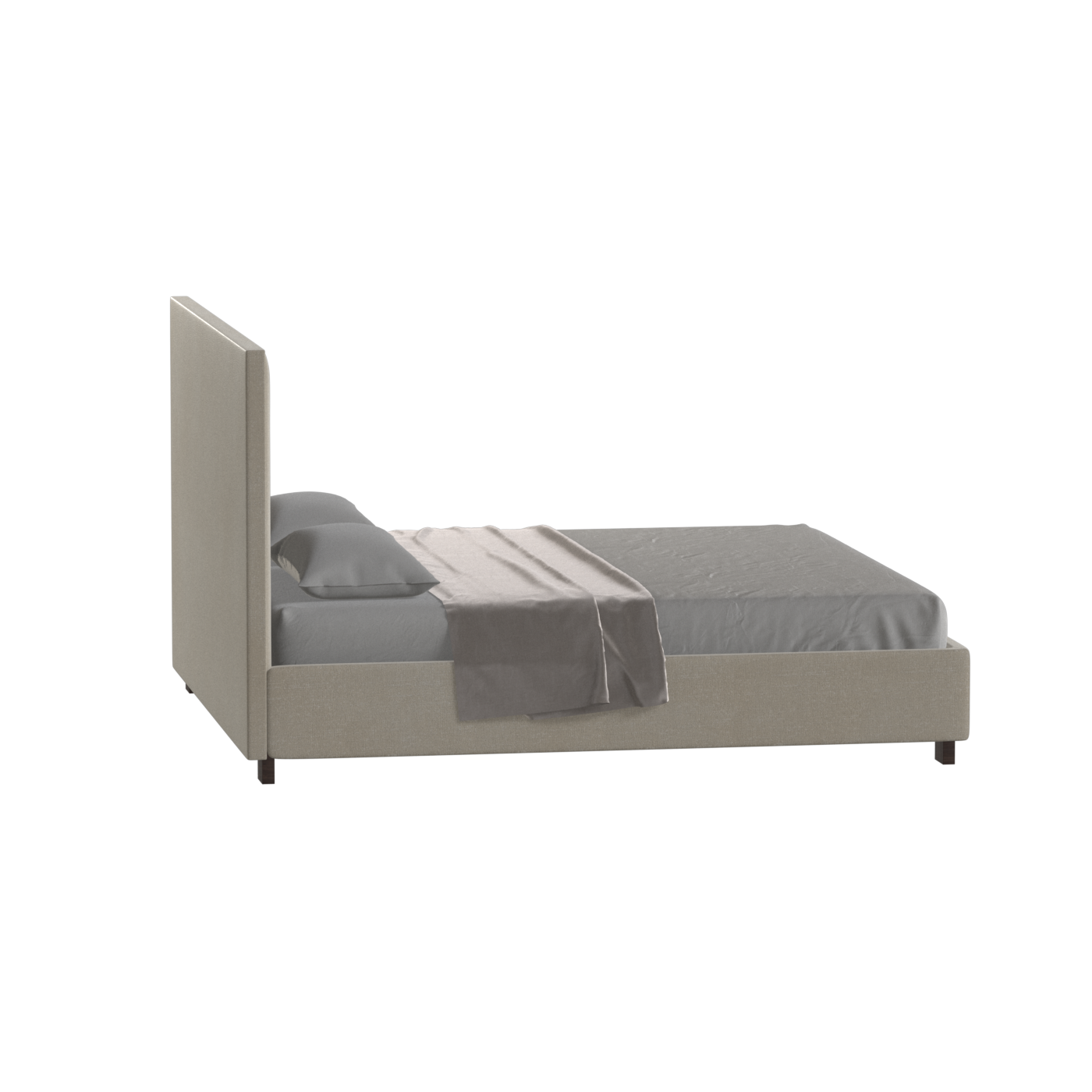 Ava High Headboard Bed in Luxe Fabric