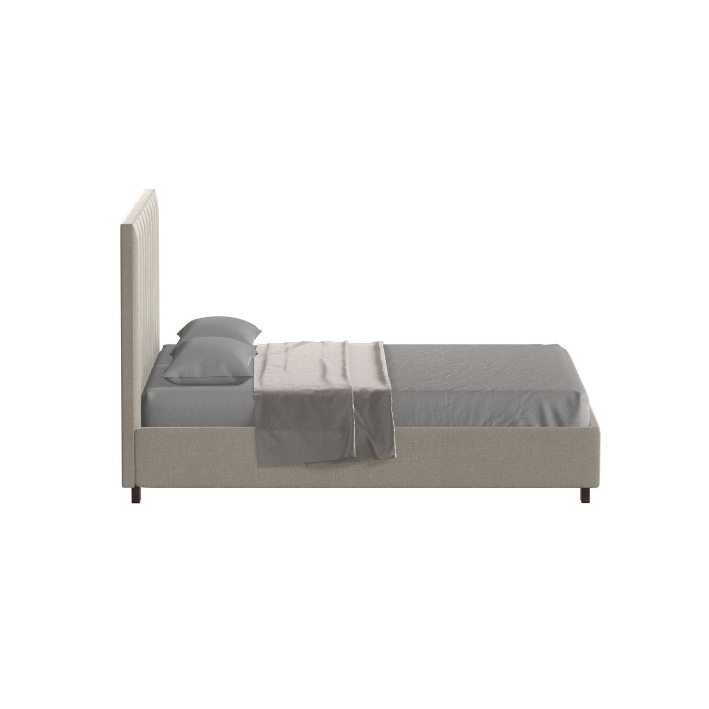 Ava High Headboard Bed in Luxe Fabric