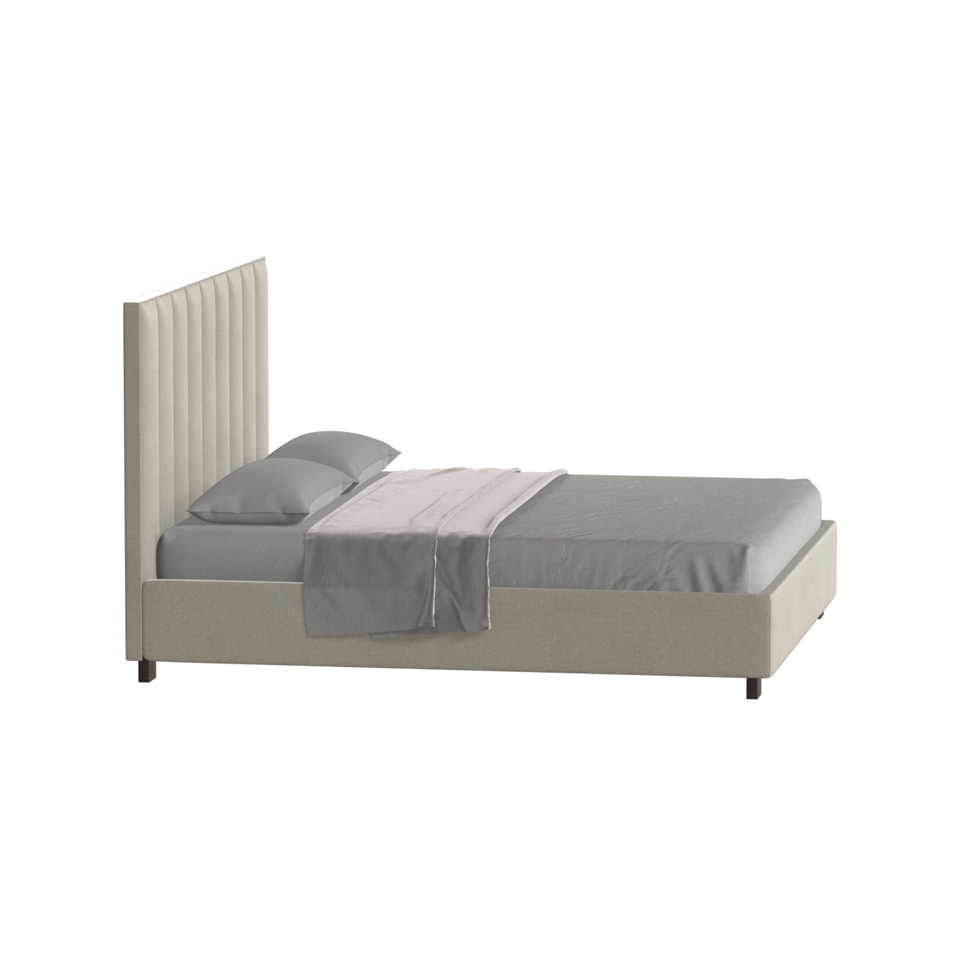 Ava High Headboard Bed in Luxe Fabric