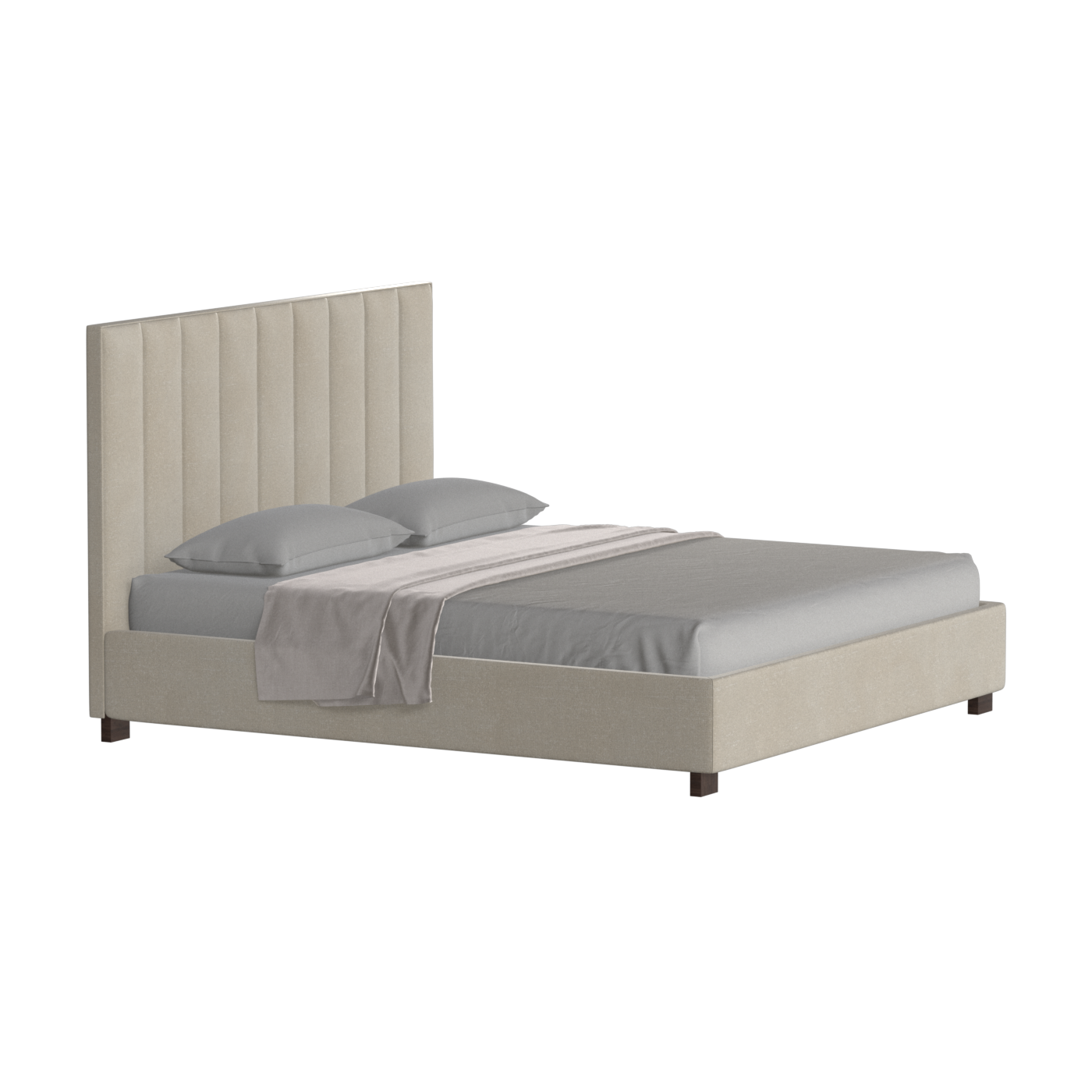 Ava High Headboard Bed in Luxe Fabric