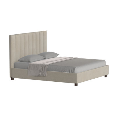 Ava High Headboard Bed in Luxe Fabric