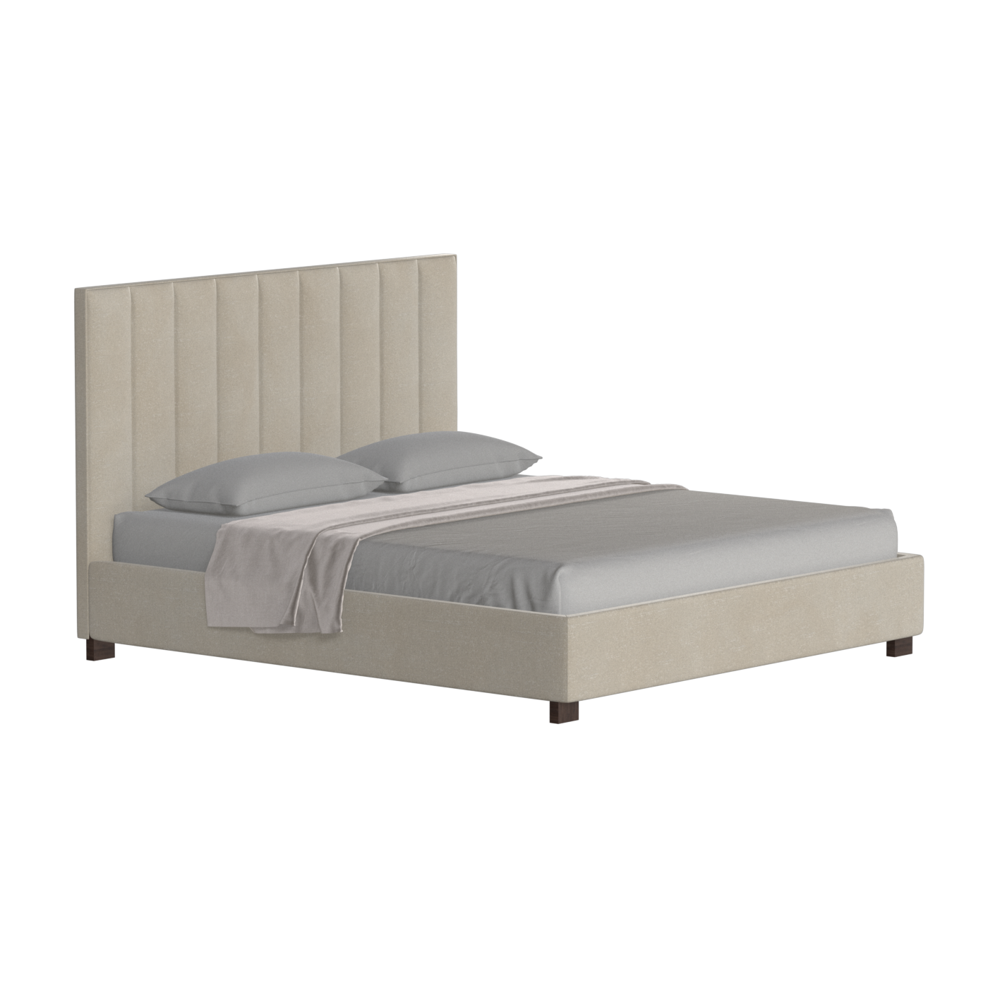 Ava High Headboard Bed in Luxe Fabric