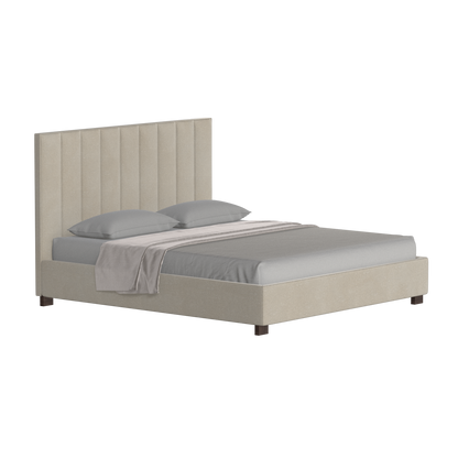 Ava High Headboard Bed in Luxe Fabric