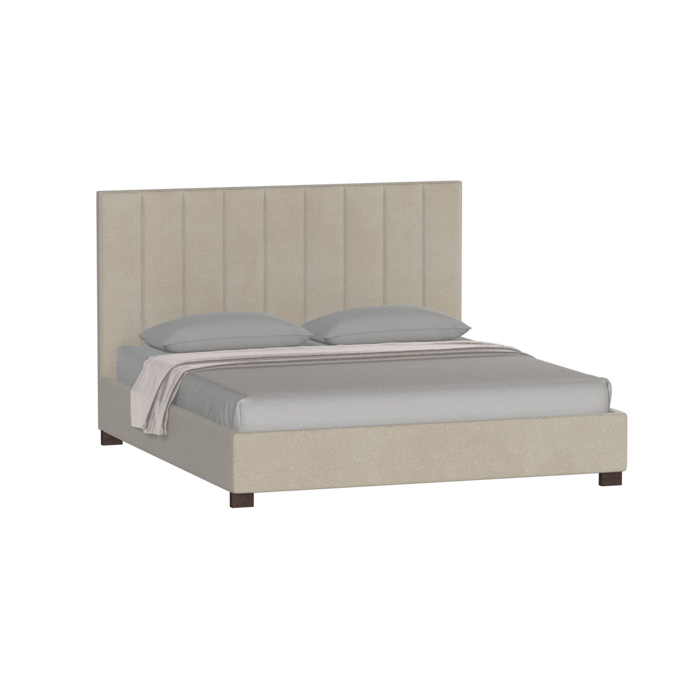 Ava High Headboard Bed in Luxe Fabric