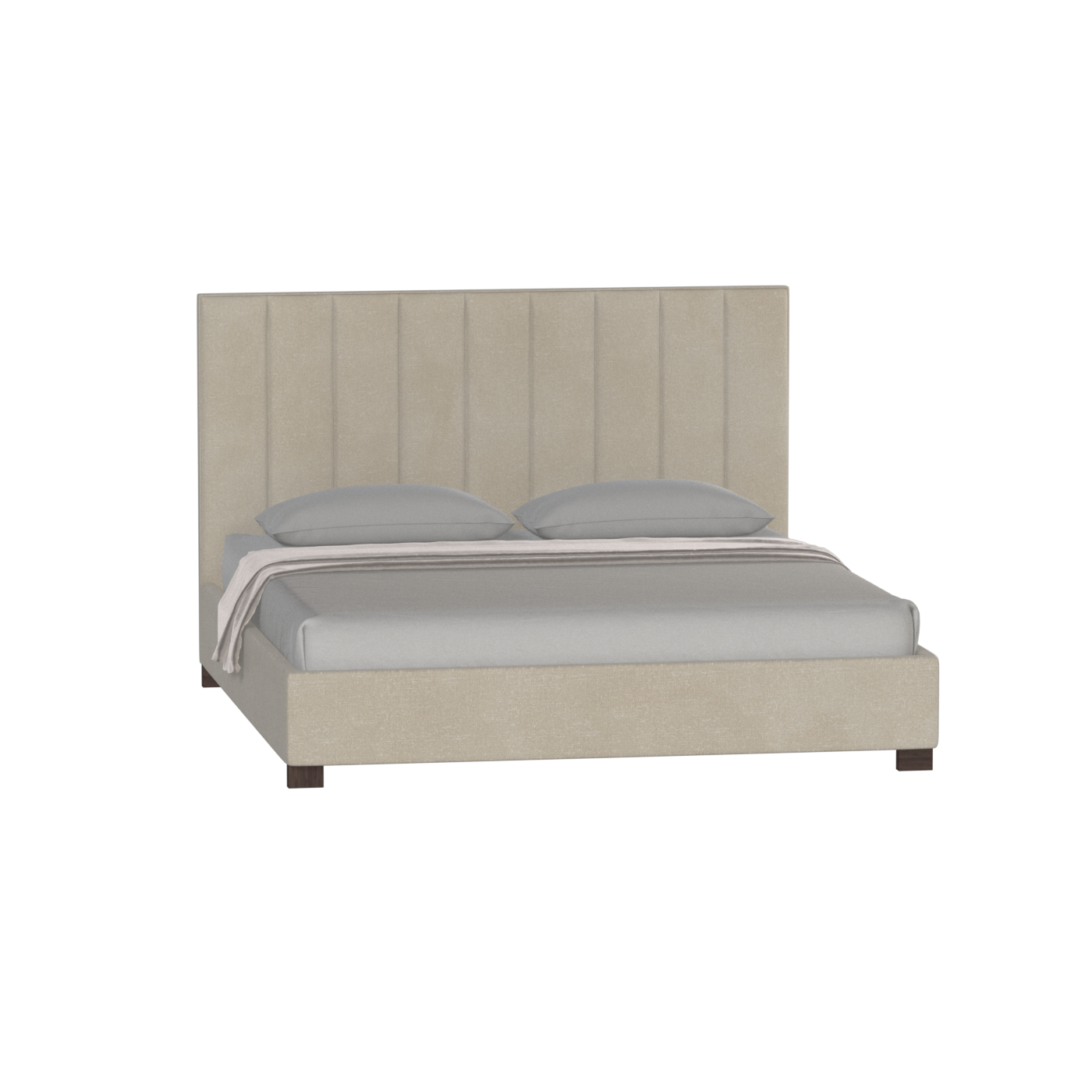 Ava High Headboard Bed in Luxe Fabric