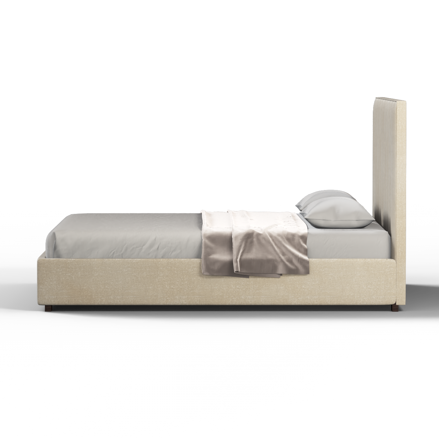 Ava High Headboard Bed in Luxe Fabric