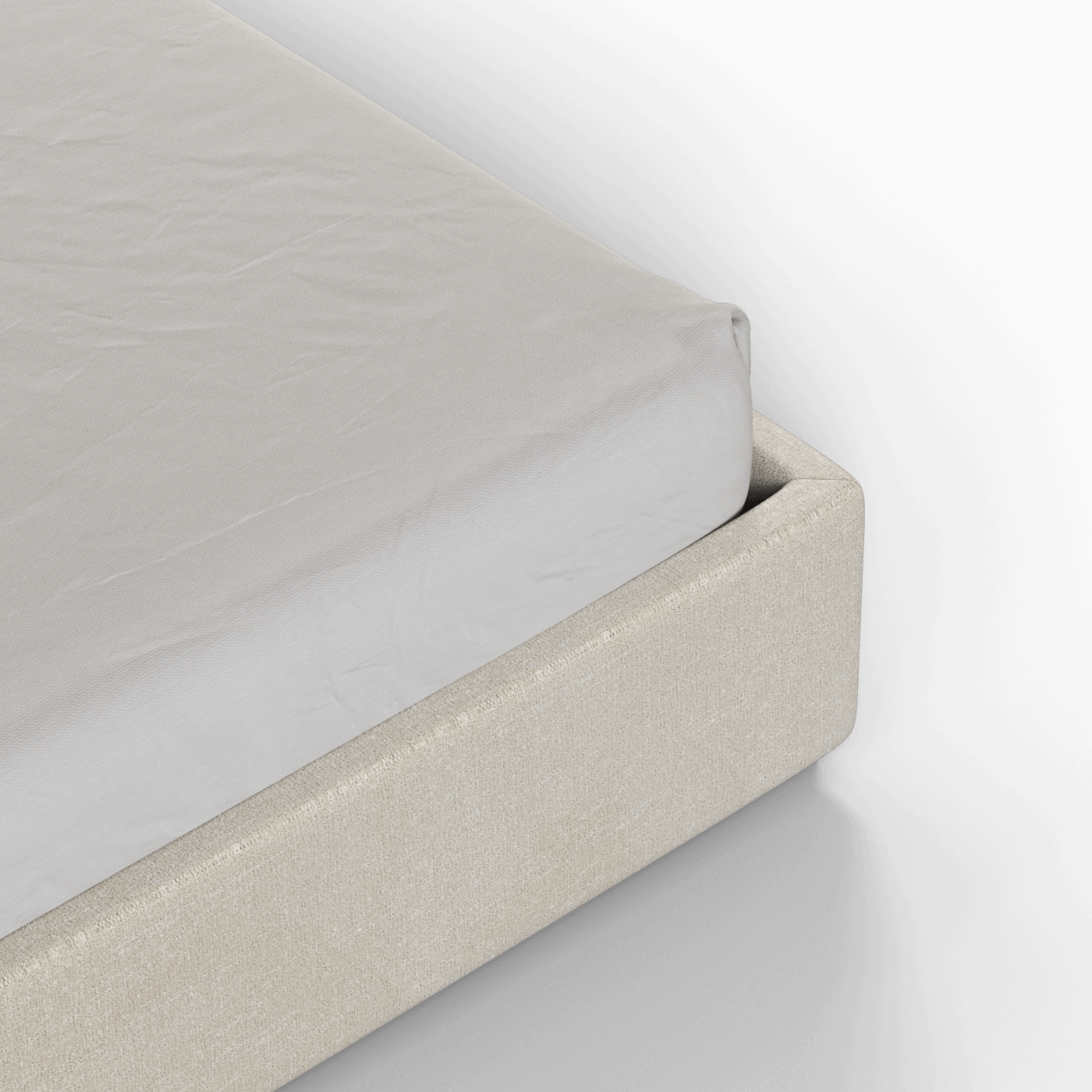 Ava High Headboard Bed in Luxe Fabric