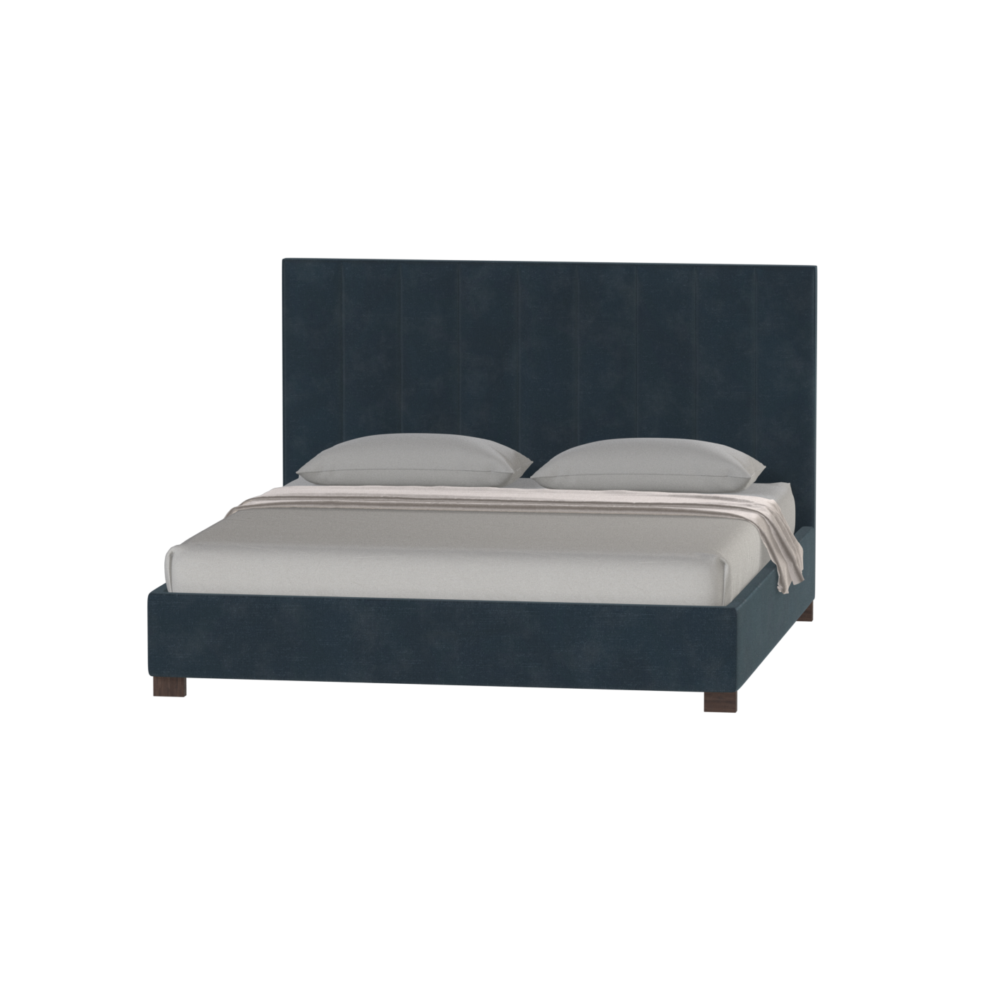 Ava High Headboard Bed in Luxe Fabric