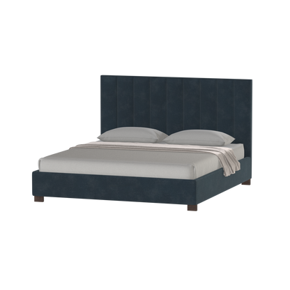 Ava High Headboard Bed in Luxe Fabric