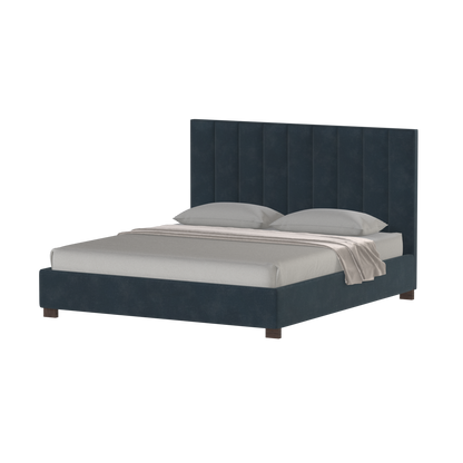 Ava High Headboard Bed in Luxe Fabric
