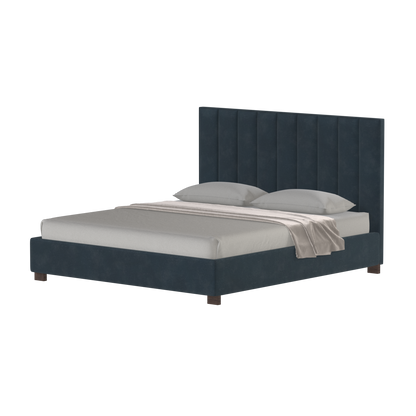 Ava High Headboard Bed in Luxe Fabric