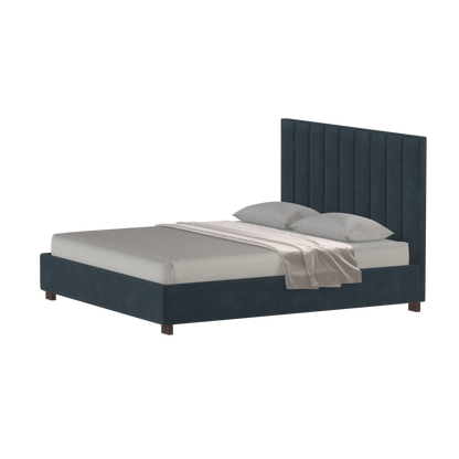 Ava High Headboard Bed in Luxe Fabric